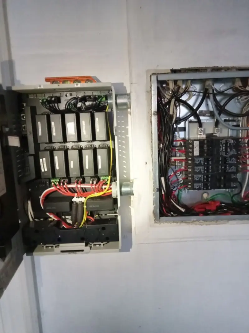 Electrical panel upgrade completed for Security Camera Wiring in Fredonia